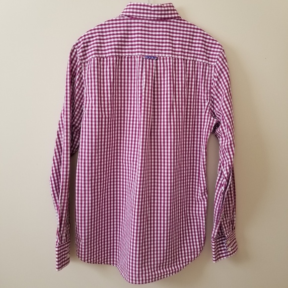 CREW Clothing Co. | Classic Fit Plum Gingham Shirt - Picture 2 of 8